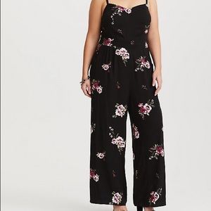 Torrid Floral Challis Jumpsuit